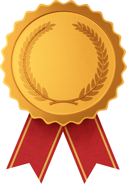 Gold Medal with Ribbon